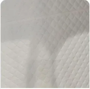 Cream quilted leather interior lining swatch