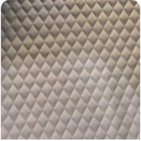 Light Gray quilted leather interior lining swatch